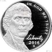 2016-S Jefferson Nickel PROOF Coin 2016 Proof Nickel Coin
