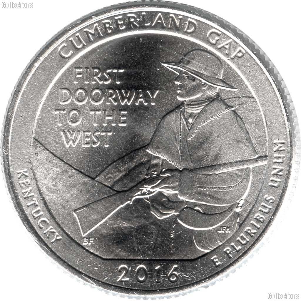 2016-S Kentucky Cumberland Gap National Historical Park Quarter GEM BU America the Beautiful