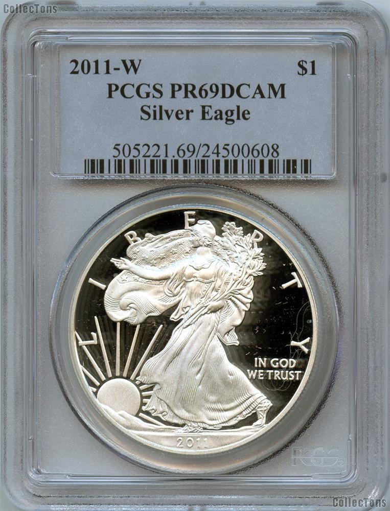2011-W American Silver Eagle Dollar PROOF in PCGS PR 69 DCAM