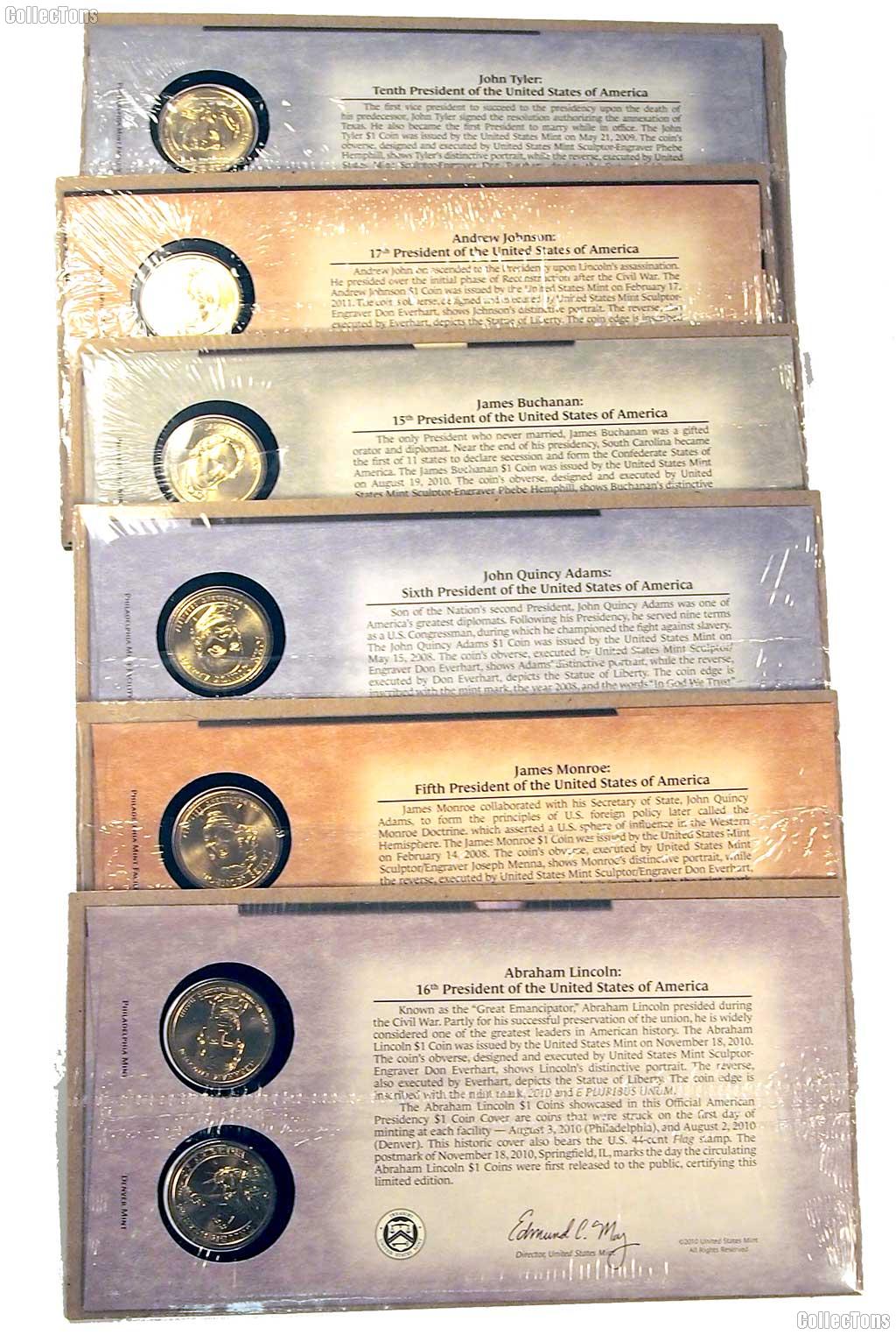 U.S. Mint First Day Covers (FDC) for Presidential Dollars