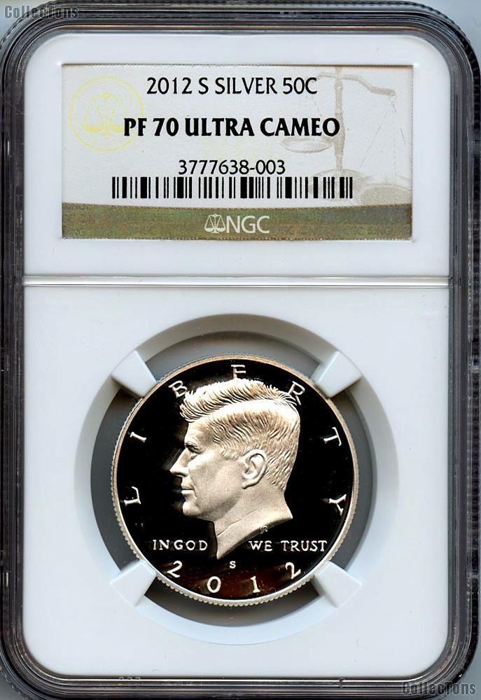 2012-S SILVER Kennedy Half Dollar in NGC PF 70 Ultra Cameo