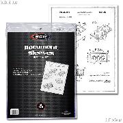 Document Sleeves 8.5x11 by BCW 100 Pack 8 1/2 x 11 Polypropylene 2 Mil Bags