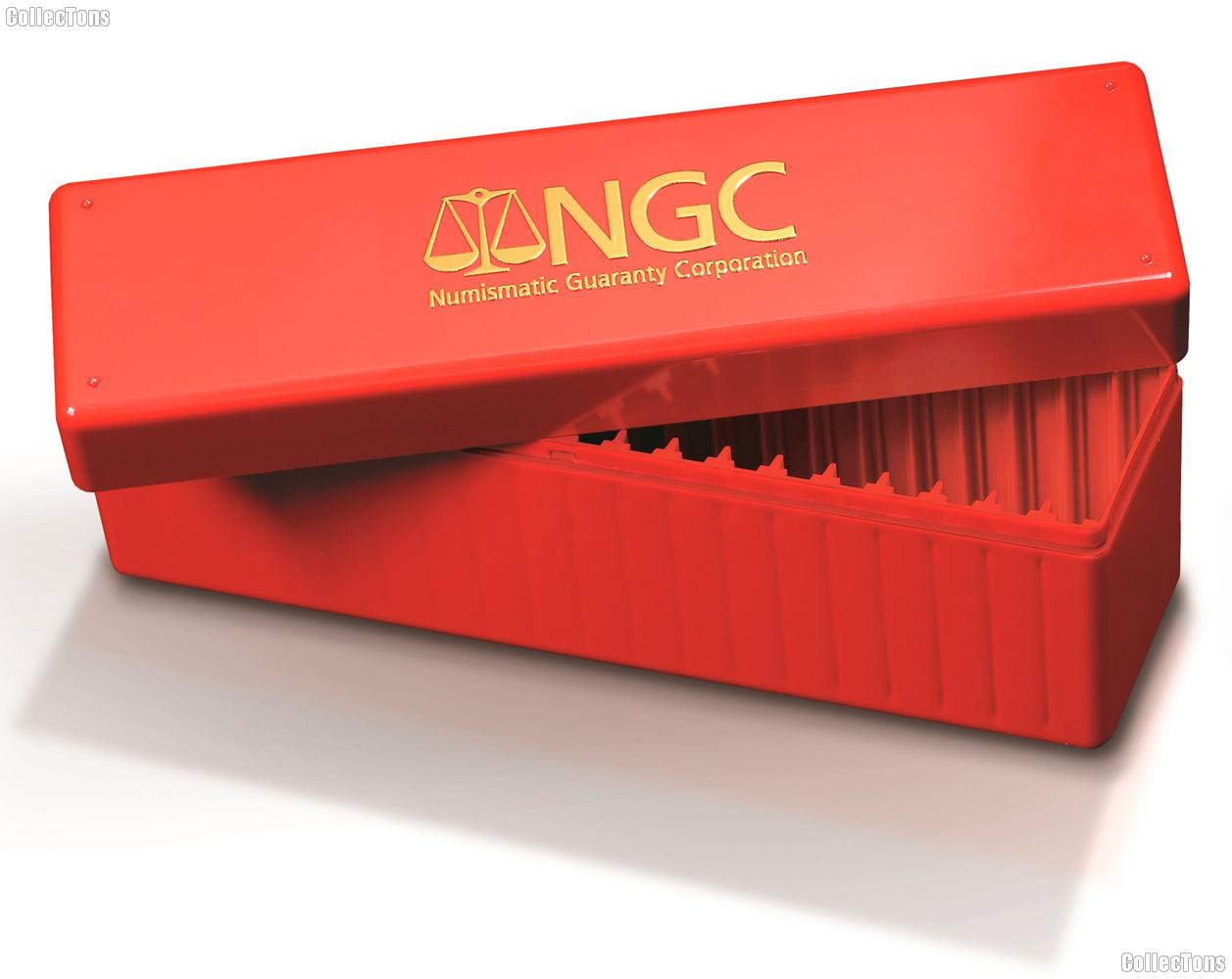 NGC Plastic Storage Box in RED for 20 Slab Coin Holders