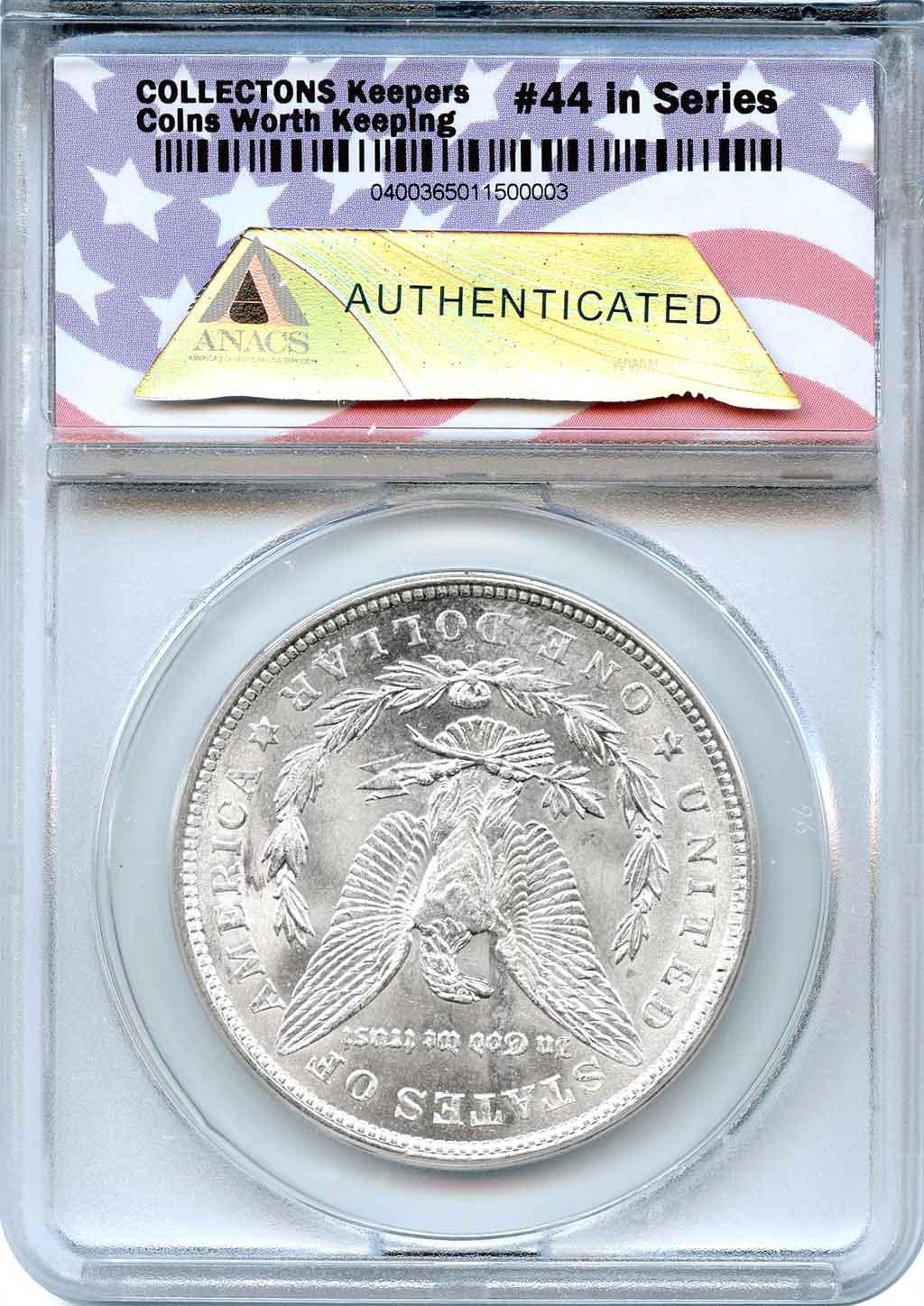 CollecTons Keepers #44: 1921-D Morgan Silver Dollar Certified in Exclusive ANACS Brilliant Uncirculated Holder