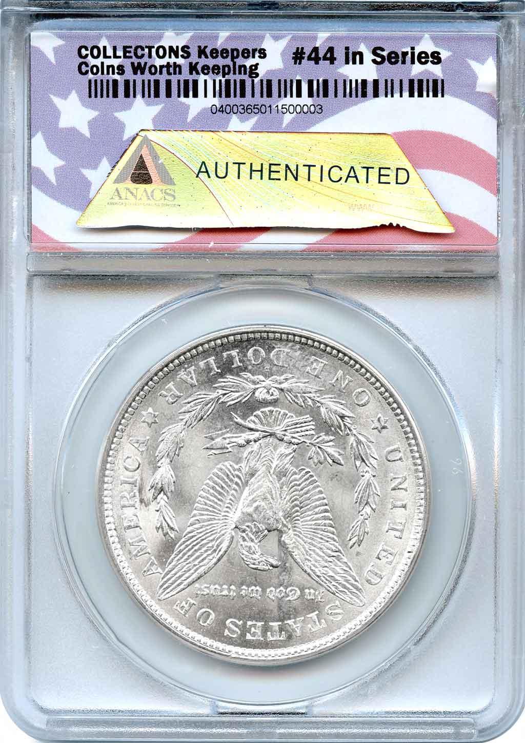 CollecTons Keepers #44: 1921-D Morgan Silver Dollar Certified in Exclusive ANACS Brilliant Uncirculated Holder