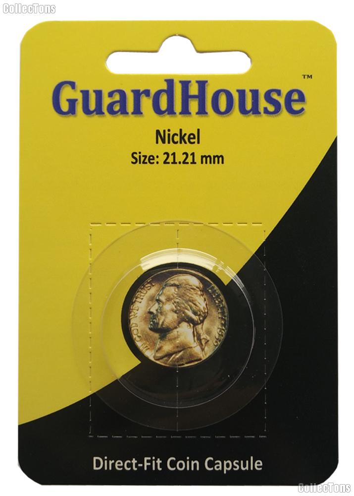 Guardhouse Coin Capsule Direct Fit Coin Holder for NICKELS