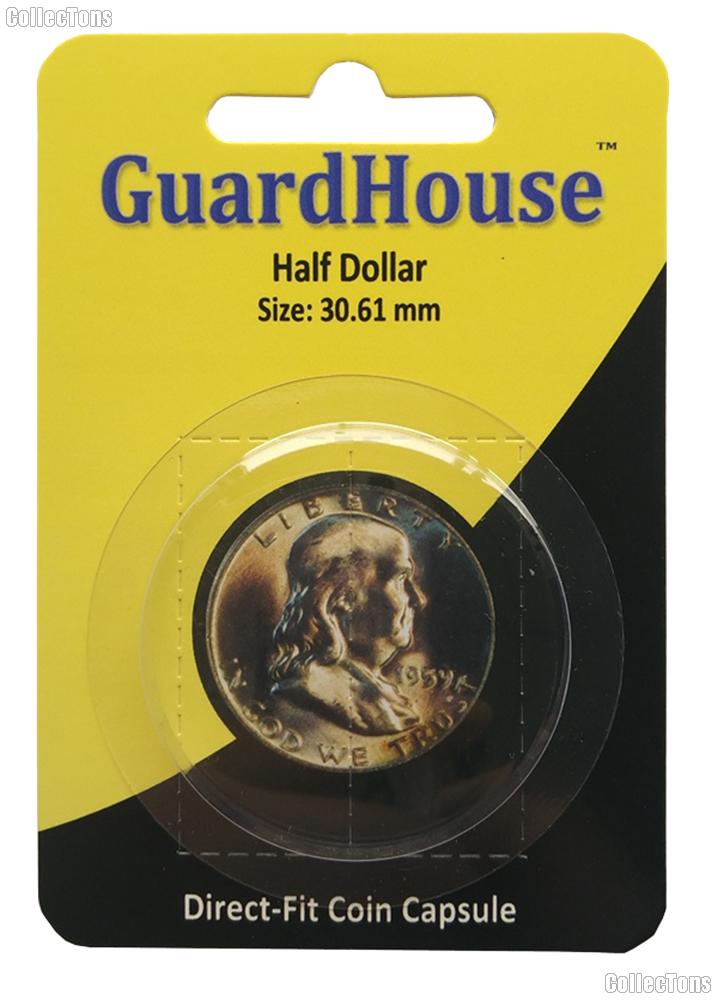 Guardhouse Coin Capsule Direct Fit Coin Holder for HALF DOLLARS