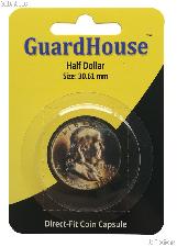 Guardhouse Coin Capsule Direct Fit Coin Holder for HALF DOLLARS