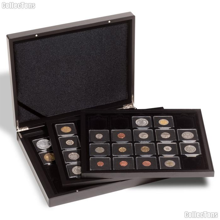 Lighthouse Volterra de Luxe Presentation Case for 60 Quadrum Coin Holders Black Matte