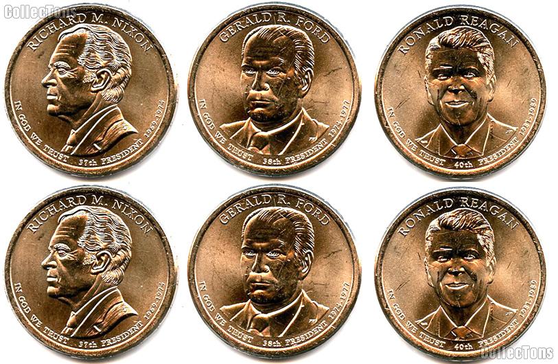 2016 P & D Presidential Dollar Set BU Full Year Set of 6 Coins from Denver & Philadelphia Mints