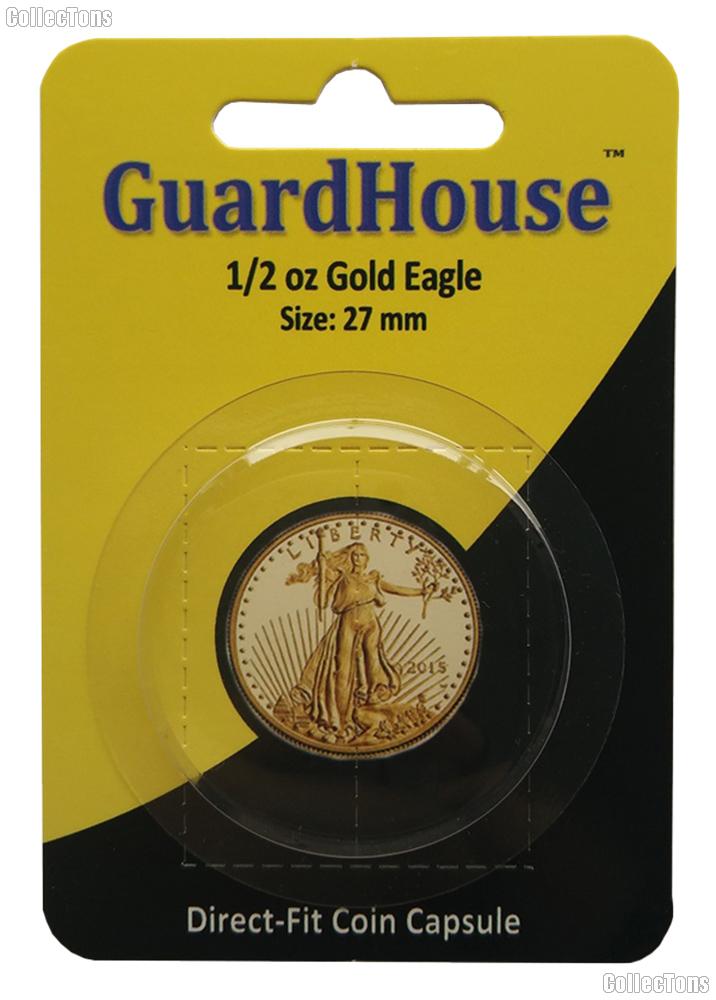 Guardhouse Coin Capsule Direct Fit Coin Holder for 1/2 oz GOLD EAGLES