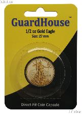 Guardhouse Coin Capsule Direct Fit Coin Holder for 1/2 oz GOLD EAGLES