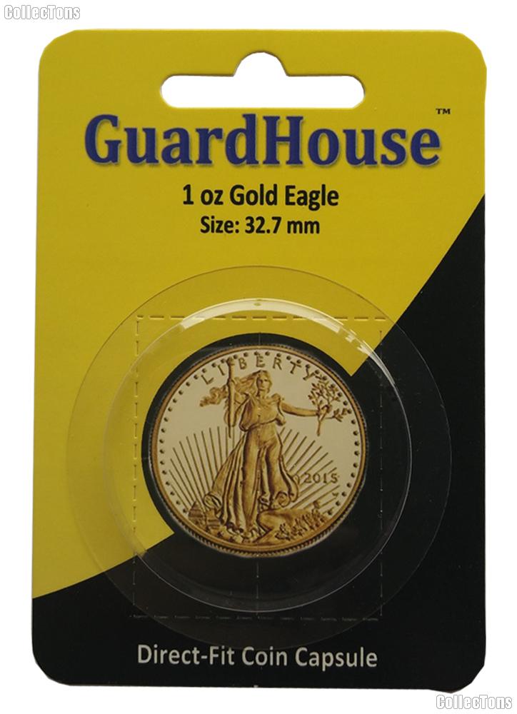Guardhouse Coin Capsule Direct Fit Coin Holder for 1 oz GOLD EAGLES