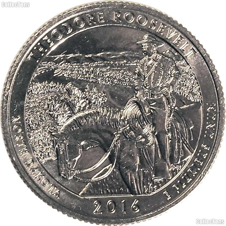 2016-S North Dakota Theodore Roosevelt National Park Quarter GEM BU America the Beautiful