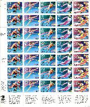 1992 Winter Olympics 29 Cent US Postage Stamp MNH Sheet of 35 Scott #2611-2615