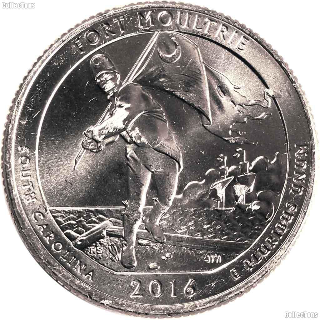 2016-D South Carolina Fort Moultrie Fort Sumter National Monument Quarter GEM BU America the Beautiful