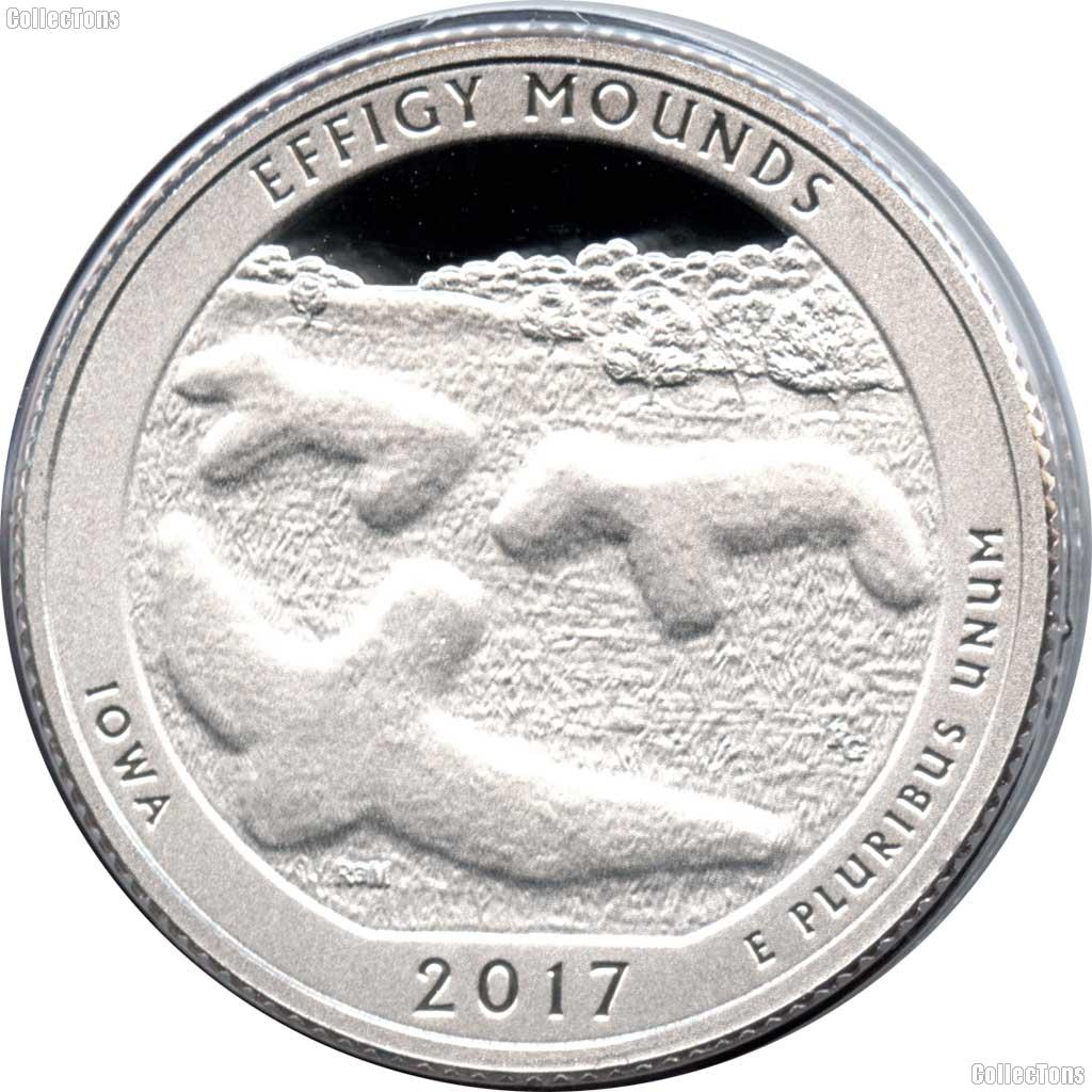 2017-S Iowa Effigy Mounds National Monument Quarter GEM SILVER PROOF America the Beautiful