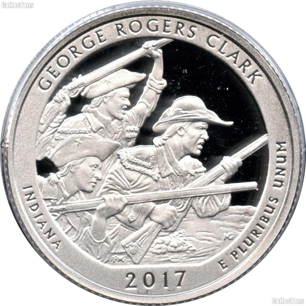 2017-S Indiana George Rogers Clark National Historical Park  Quarter GEM PROOF America the Beautiful