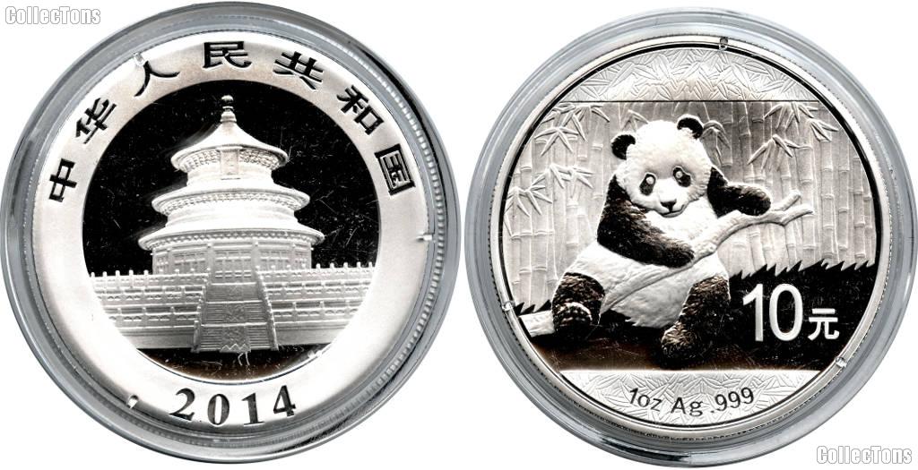 2014 China 1 Oz Silver Panda - Brilliant Uncirculated