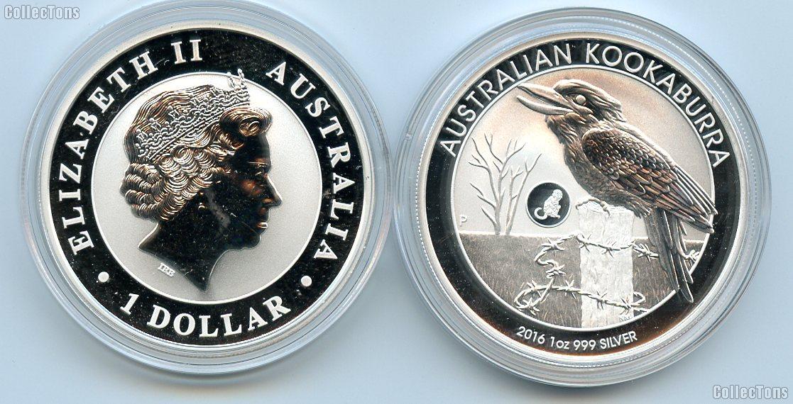 2016 Australian 1 oz Silver Kookaburra with Monkey Privy - Brilliant Uncirculated