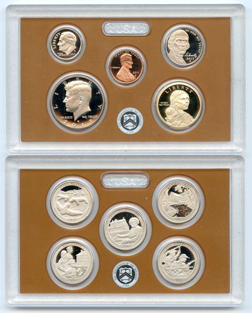 2017 PROOF SET * ORIGINAL * 10 Coin U.S. Mint Proof Set