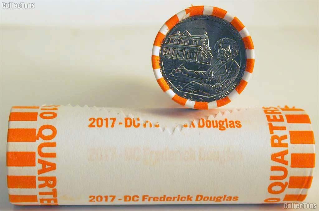 2017 P & D D.C. Frederick Douglass National Historic Site Quarter Rolls GEM BU America the Beautiful
