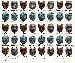1980 Indian Masks 22 Cent US Postage Stamp MNH Sheet of 50 Scott #1834-1837