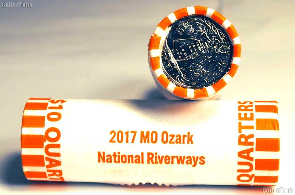 2017 P & D Missouri Ozark National Scenic Riverways Quarter Rolls GEM BU America the Beautiful