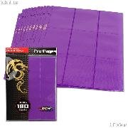 18-Pocket Side Loading Pro Pages Purple by BCW Pack of 10
