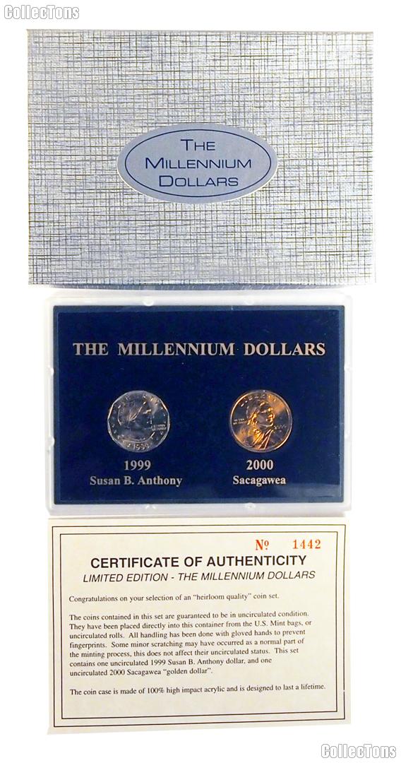 "The Millennium Dollars" Limited Edition 2 Coin BU Set