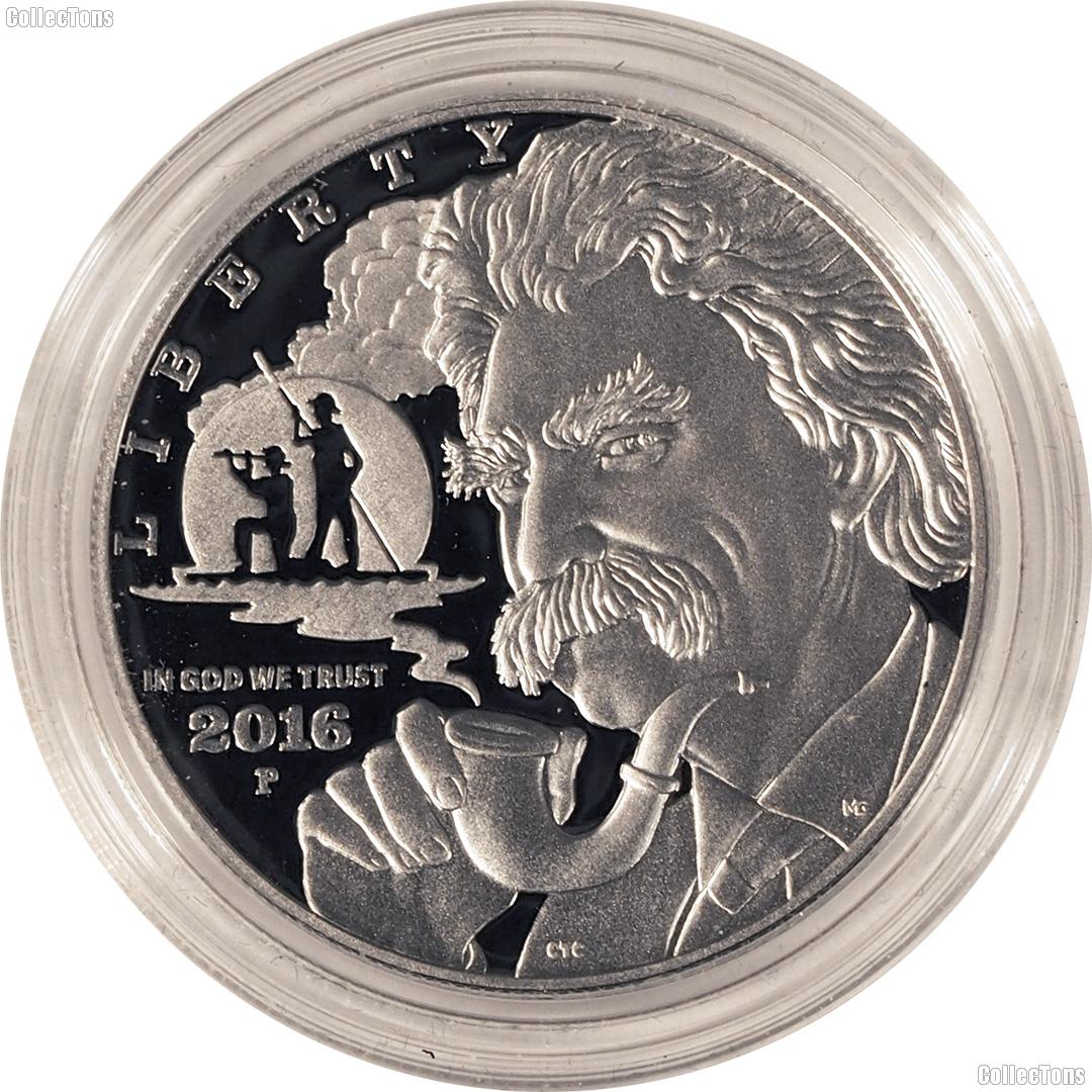 2016-P Mark Twain Proof Commemorative Silver Dollar Coin