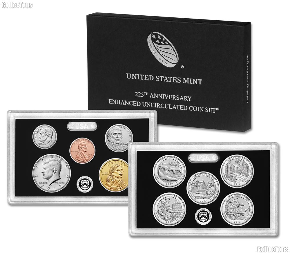 225th Anniversary Enhanced Uncirculated Coin Set - 2017 10 Coin