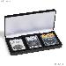 Leatherette Coin Display Box for 3 Certified Slabs by Lighthouse NOBILE