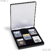 Leatherette Coin Display Box for 5 Certified Slabs by Lighthouse NOBILE