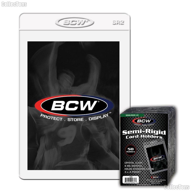 Semi-Rigid 9 Mil Card Holders by BCW 50 Pack Topload Trading Card Holder #2