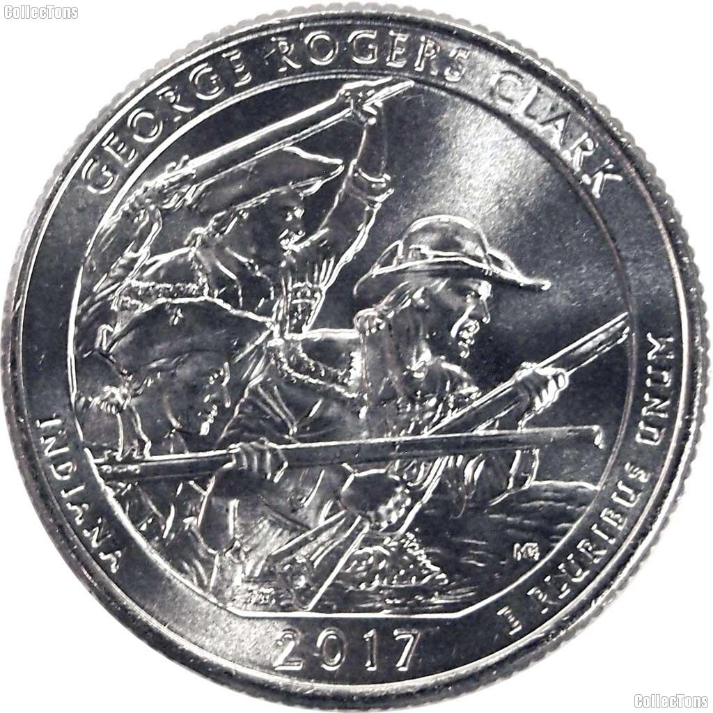 2017-P Indiana George Rogers Clark National Historical Park  Quarter GEM BU America the Beautiful