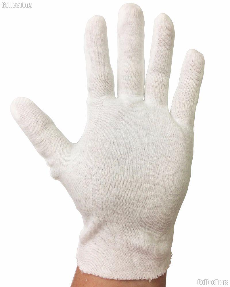 1 Pair of White Cotton Gloves to Handle Coins