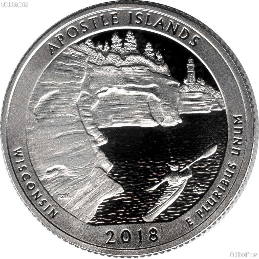2018-S Wisconsin Apostle Islands National Lakeshore Quarter GEM SILVER PROOF America the Beautiful