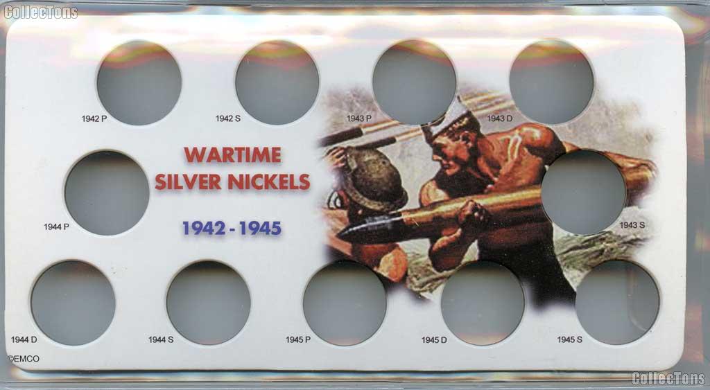 Cardboard Holder with Sleeve WARTIME SILVER NICKELS