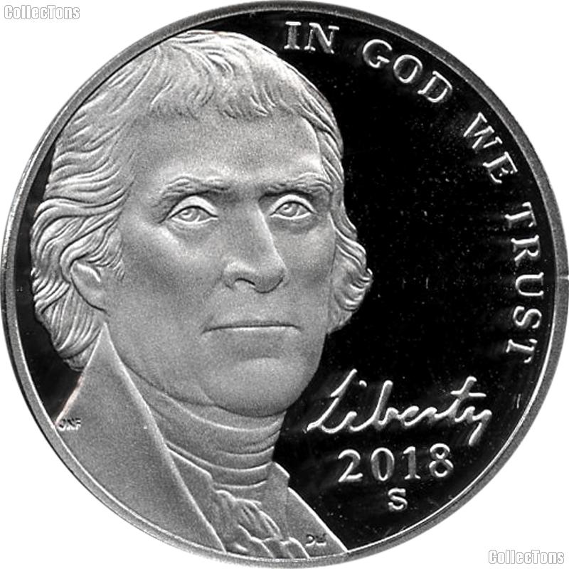 2018-S Jefferson Nickel PROOF Coin 2018 Proof Nickel Coin