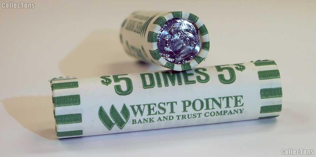2018-D Roosevelt Dime Bank Wrapped Roll 50 Coins Gem BU