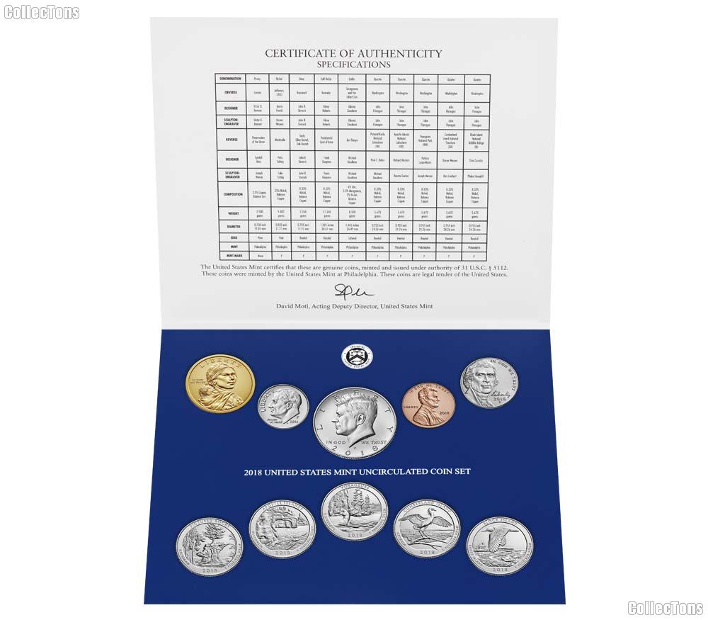 2018 Mint Set - All Original 20 Coin U.S. Mint Uncirculated Set