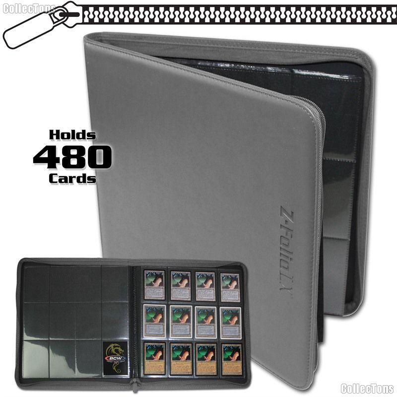 BCW Gaming Z-Folio 12-Pocket LX Album for 480 Cards in Gray