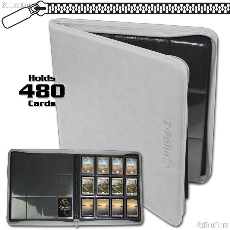 BCW Gaming Z-Folio 12-Pocket LX Album for 480 Cards in White