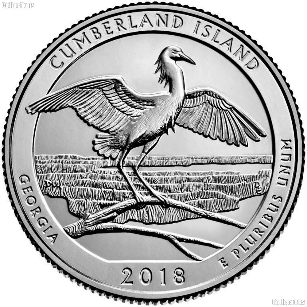 2018-S Georgia Cumberland Island National Monument Quarter GEM BU America the Beautiful