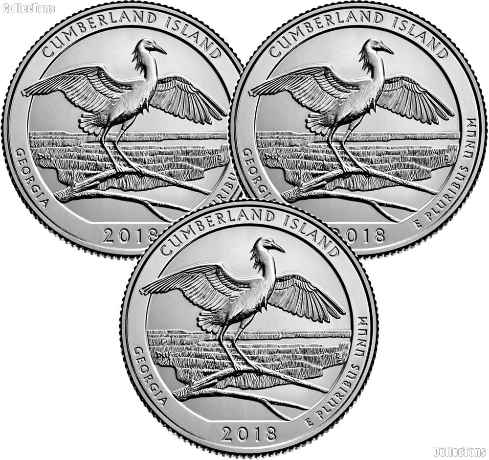 2018 P, D & S Georgia Cumberland Island National Monument Quarters GEM BU America the Beautiful