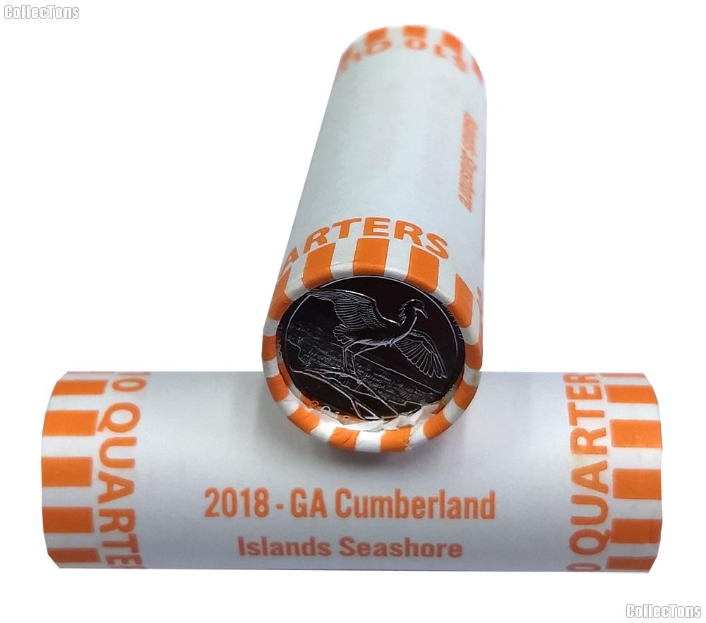 2018 P & D Georgia Cumberland Island National Monument Quarter Rolls GEM BU America the Beautiful