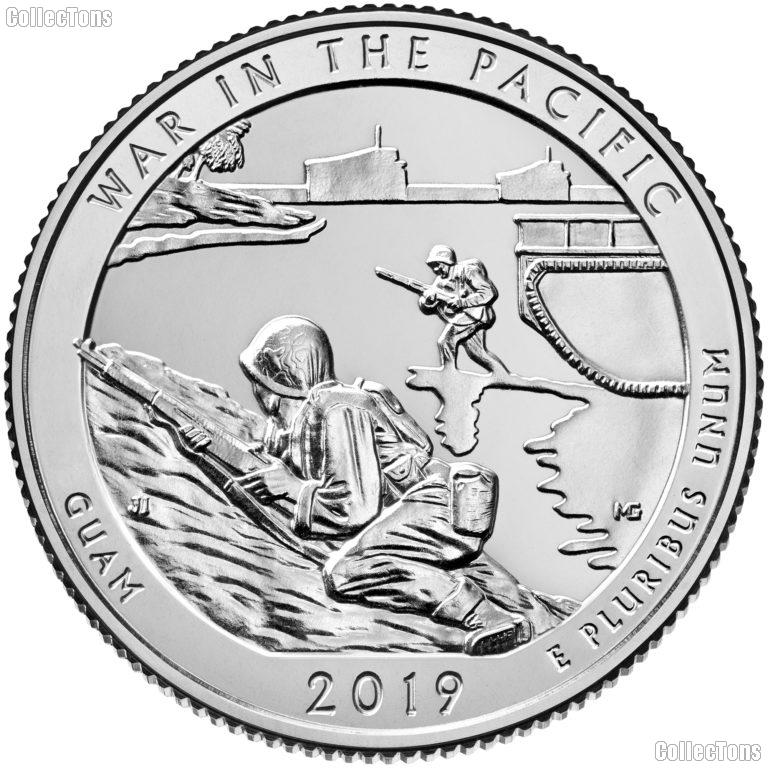 2019-P Guam War in the Pacific National Historical Park Quarter GEM BU America the Beautiful