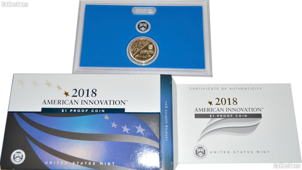 2018-S American Innovation Dollar PROOF In Box with COA 2018 Dollar