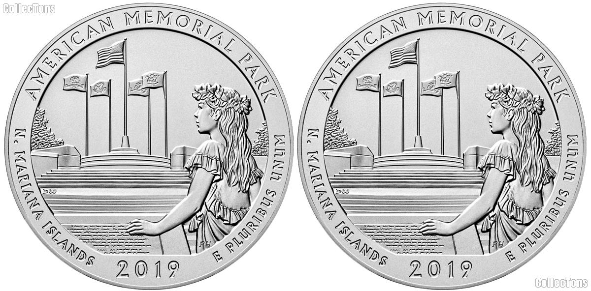 2019 P & D Northern Mariana Islands American Memorial Park Quarters GEM BU America the Beautiful